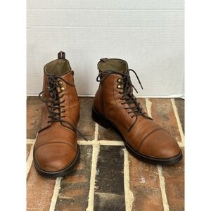 Aston Grey Mens Chukka‎ Leather Boot Size 10.5 Brown Lace Up Ankle Boots